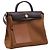 Bolso Hermès Herbag Zip 31 Pocket en lona marrón Impresión de pitón - vista 3
