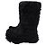 Stivali con platform Balenciaga + Crocs™ in finta pelliccia nera e gomma - vista 4