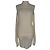 Totême Macrame High-Neck Mini Strickkleid aus weißer Viskose