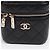 Chanel Mini borsa vanity Handle con catena in caviar nero e finiture dorate - vista 3