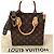 Louis Vuitton Sac Plat BB Monogram Tote Bag Castaño - vista 2