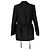 Blazer de noche con cinturón en algodón negro Totême