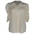 Frame Denim Blusa FRAME Gillian de mangas abullonadas en seda marfil Blanco Crudo