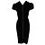 Roland Mouret Rouland Mouret Midi-Kleid mit Boot Ausschnitt aus schwarzer Wolle - Ansicht 2