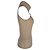 Haut sans manches en maille à col roulé Michael Kors en cachemire beige - vue 2