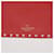 Valentino Garavani Clutch Rockstud in pelle rossa Rosso  - vista 5