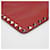 Valentino Garavani Clutch Rockstud in pelle rossa Rosso  - vista 9