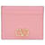 Valentino Garavani Porte-cartes Signature Logo Rose  - vue 1