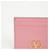 Valentino Garavani Porte-cartes Signature Logo Rose  - vue 3