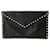 Valentino Garavani Clutch Rockstud in pelle nera Nero  - vista 1