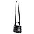 Mini borsa Lady Dior Strass Cannage in raso nero - vista 2