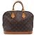 Borsa Louis Vuitton Monogram Alma PM in tela marrone Rosso