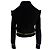Alexander McQueen Strickpullover mit Cold-Shoulder-Ausschnitt aus schwarzer Wolle - Ansicht 3