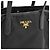 Bolso Tote de Nylon y Cuero Prada Negro - vista 8