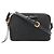 Borsa a tracolla in tela jacquard con logo Prada e pelle Nero