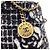 Timeless Borsa Chanel 22 trapuntata Camellia in cashmere nero - vista 11