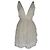 Vestido mini de encaje con volantes LoveShackFancy en algodón blanco Crudo