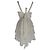 Vestido mini de encaje con volantes LoveShackFancy en algodón blanco Crudo - vista 3