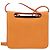 Bolsa transversal com aba Jil Sander em couro laranja Coral - vista 3