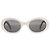Céline Gafas de sol Celine Triomphe CL40194U de acetato blanco con montura oval Crudo