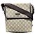 Borsa a tracolla Gucci GG Supreme in pelle Marrone Beige