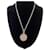 Hermès Collier Chaîne Medallion Quadrière HERMES Argent Argenté  - vue 6