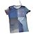 Autre Marque Camiseta de malla estampada abstracta Serapis Blanco Azul Gris Púrpura