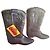 Autre Marque CALAMEX Cowboy-Stiefel Dunkelblau Eidechsenleder Schwarz