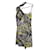 Coperni Vestido asimétrico estampado Negro Blanco Gris Amarillo