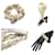 Set di foulard in seta avorio Chanel Crudo - vista 3