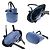 Borsa Tote in pelle blu Tod's - vista 2