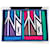 Set de 2 toallas monogramadas Yves Saint Laurent Castaño Rosa Blanco Azul Multicolor Verde Púrpura  - vista 2