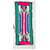 Set de 2 toallas monogramadas Yves Saint Laurent Castaño Rosa Blanco Azul Multicolor Verde Púrpura  - vista 6