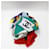 Sciarpa grande in cotone Chanel multicolore Rosso - vista 9