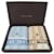 Céline Celine Set aus 2 Baumwoll-Badetüchern Beige Hellblau  - Ansicht 1