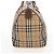 Borsa Boston Burberrys Nova Check in tela beige e oro Auth 192209 D'oro - vista 6