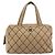 Bolsa CHANEL Wild Stitch em couro Perfo Bege Ouro CC Auth mr2706 Dourado - vista 2
