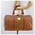 Borsa Boston MCM Logogram Vicetos in PVC e pelle Marrone Oro Auth 193130 D'oro - vista 22