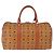 Borsa Boston MCM Logogram Vicetos in PVC e pelle Marrone Oro Auth 193130 D'oro - vista 3