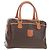 Céline Borsa CELINE Macadam Canvas PVC Pelle Marrone Oro Auth 191820V D'oro