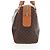 Céline Borsa CELINE Macadam Canvas PVC Pelle Marrone Oro Auth 191820V D'oro - vista 4