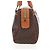 Céline Borsa CELINE Macadam Canvas PVC Pelle Marrone Oro Auth 191820V D'oro - vista 5