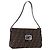 FENDI Zucca Canvas Mamma Baguette Shoulder Bag Black Brown Auth am12180V Marrone Nero