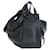 LOEWE Hammock Medium Hand Bag Leather 2way Black Silver Auth ep15172SAV Nero Argento