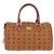 Borsa MCM Vicetos Logogram PVC Pelle 2way Marrone Oro Auth 193981 D'oro - vista 2