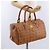 Borsa MCM Vicetos Logogram PVC Pelle 2way Marrone Oro Auth 193981 D'oro - vista 24