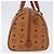 Borsa MCM Vicetos Logogram PVC Pelle 2way Marrone Oro Auth 193981 D'oro - vista 4