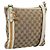 Borsa a tracolla GUCCI GG Canvas Sherry Line Beige Oro 144388 Auth 193563A D'oro