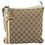 Borsa a tracolla GUCCI GG Canvas Sherry Line Beige Oro 144388 Auth 193563A D'oro - vista 2