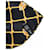 Céline Sciarpa CELINE Large Jewelry Pattern in seta nera e gialla Auth am12158M Nero Giallo  - vista 12